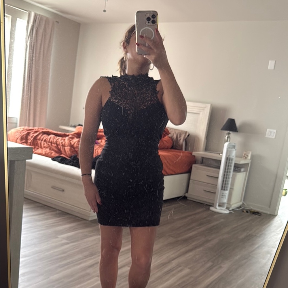 Elegant Black Lace Dress